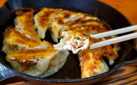 H-151 ネギ農家直営「ギョーザ中華そば専門店」の餃子！ねぎ餃子・きゃべつ餃子 50個入り 辛味噌付き(H-151)