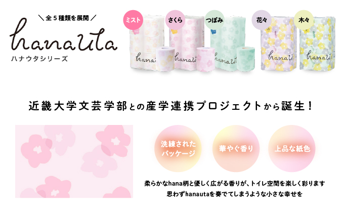 H-60【うたうさくらの香り】hanauta ダブル25m 12ロール×8パック