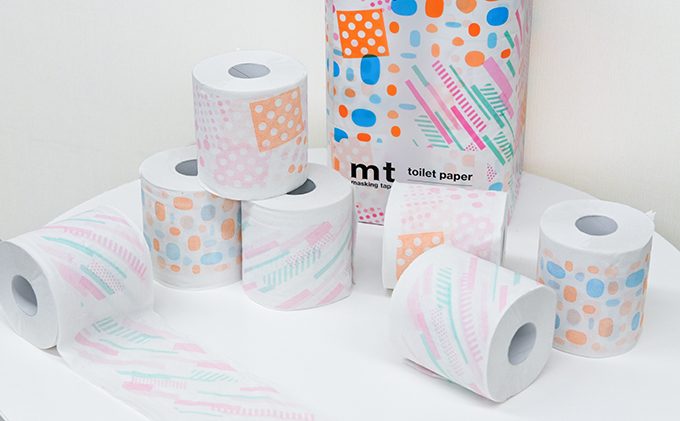 H-223　【ｍｔプリントロール】無香料 ダブル25m 12ロール×8パック【トイレットペーパー】