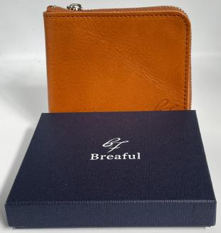 F-57　コインケース（本ヌメ革）キャメル×レッド　＊「本物」の革の質感がここにあります。