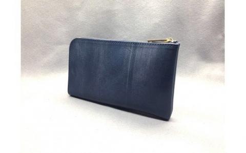 E-33 SHOZOウォレット（財布）【牛革（ブライドルレザー）】ネイビー 　 ※「アジア・パシフィック・レザー・フェア２０１９」革小物部門グランプリ受賞