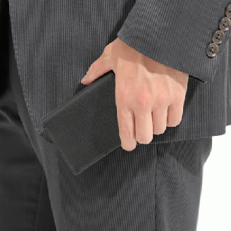 J-48　サフィアーノ二つ折り長財布　ブラック