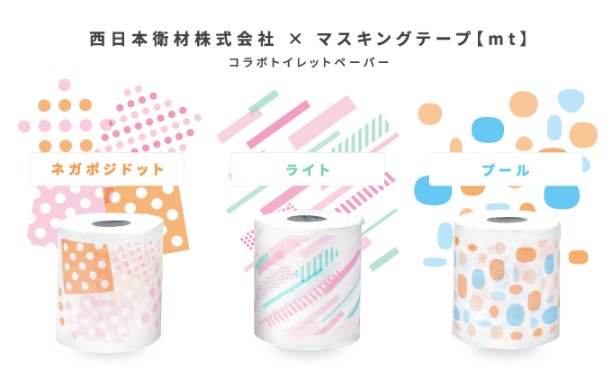 H-223　【ｍｔプリントロール】無香料 ダブル25m 12ロール×8パック【トイレットペーパー】