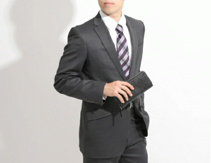 I-19　サフィアーノラウンド長財布　ネイビー