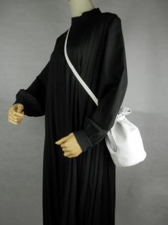 I-20　本革巾着ショルダーバッグ※ホワイト