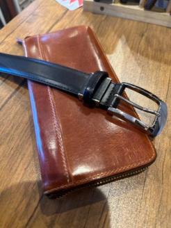 H-213　張り合わせベルト30㎜　Leather BELT125