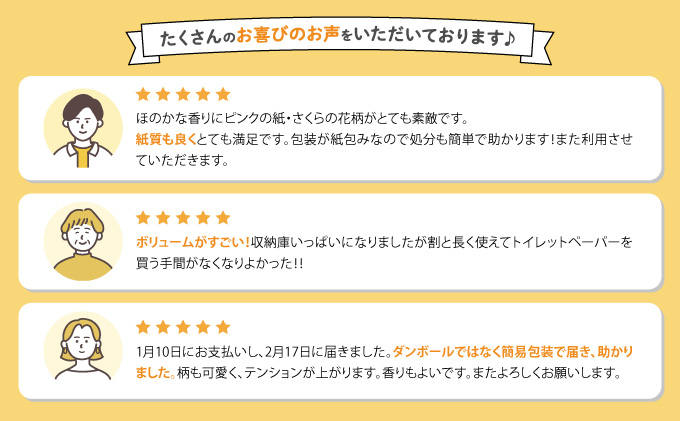 H-60【うたうさくらの香り】hanauta ダブル25m 12ロール×8パック