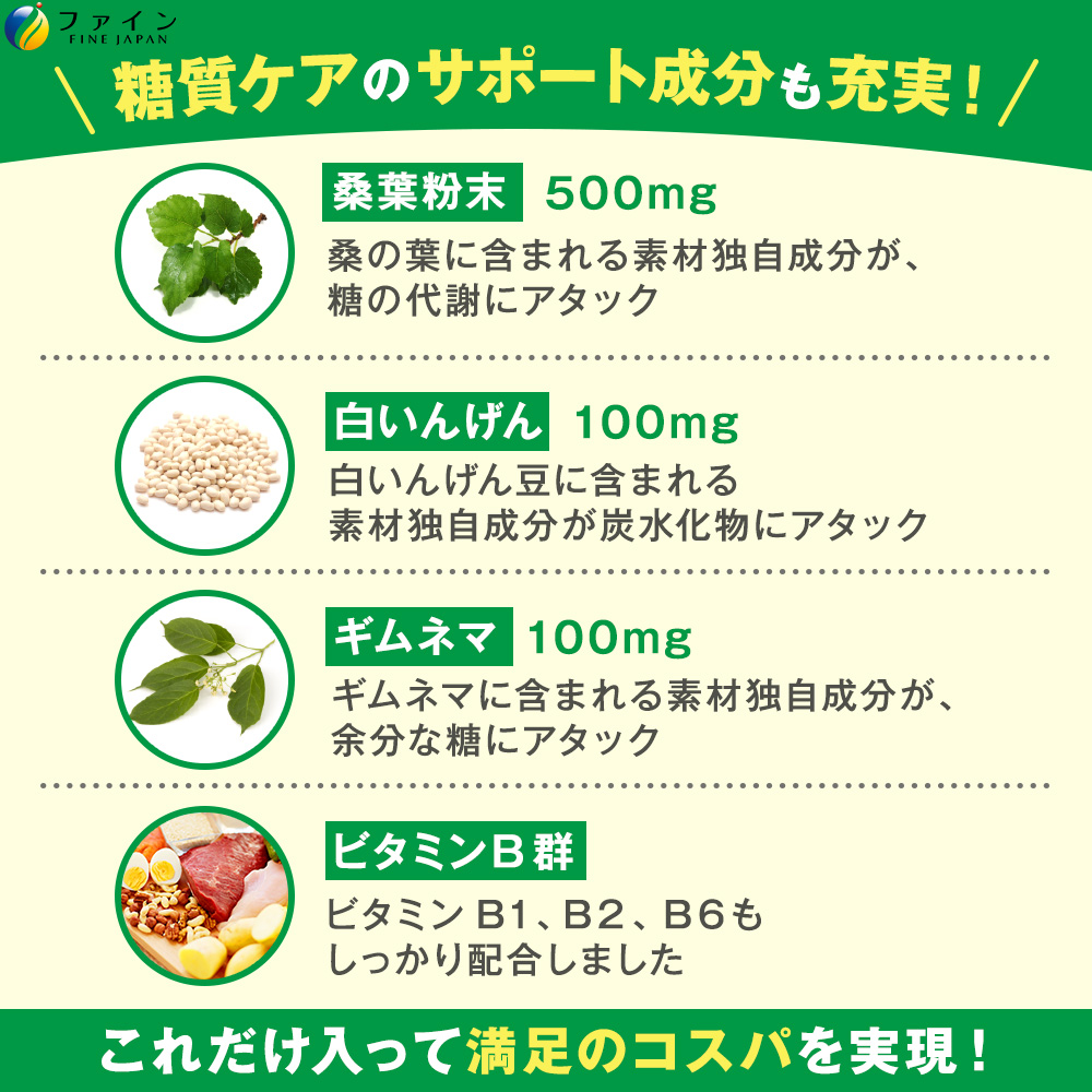 G-144　カロリー気にならないサプリ糖質専用　90粒×２個セット