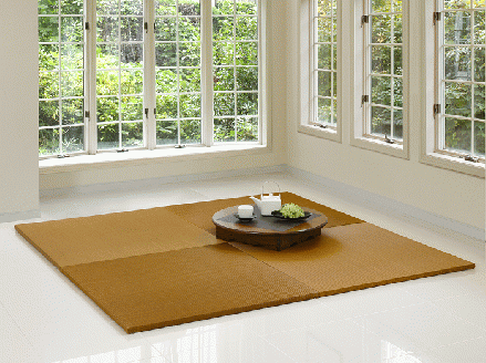 D-15　へりなし置き畳　円　4枚組【畳】