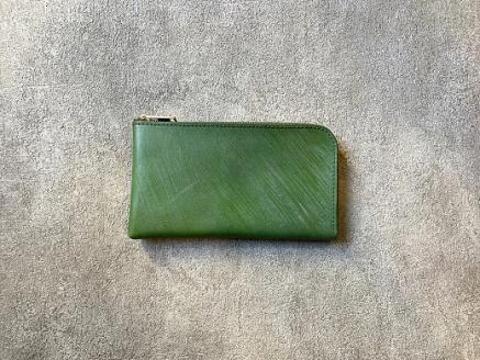 E-33 SHOZOウォレット（財布）【牛革（ブライドルレザー）】グリーン 　 ※「アジア・パシフィック・レザー・フェア２０１９」革小物部門グランプリ受賞