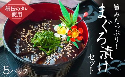 H-138　【秘伝のタレ使用】旨みたっぷり まぐろ漬けセット(5パック)