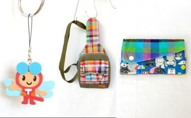 F-15 赤とんぼくんストラップ付　さをり織り製品（Aコース）