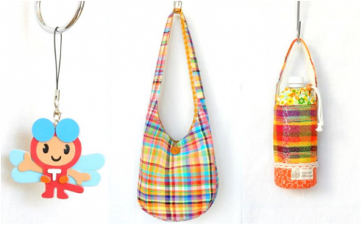 F-15 赤とんぼくんストラップ付　さをり織り製品（Bコース）