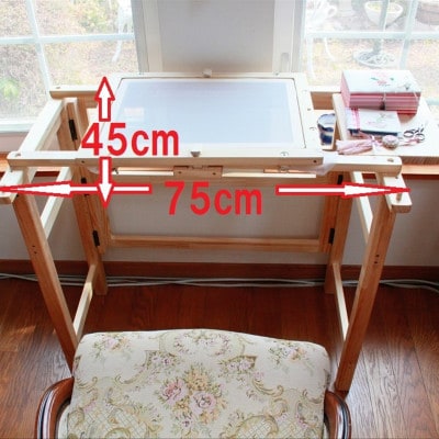 エディ工房　刺繍ワークデスク(D45)奥行45cm　折りたたみ式　刺繍枠は付属していません　受注製作