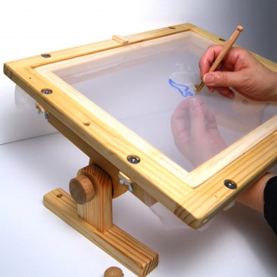 エディ工房　刺繍台セット【Dモデル】(A4サイズの刺繍枠と専用スタンドD型のセット品)【受注製作品】【配送不可地域：沖縄県】