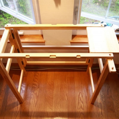 エディ工房　刺繍ワークデスク(D45)奥行45cm　折りたたみ式　刺繍枠は付属していません　受注製作