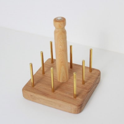 エディ工房　糸巻きスタンド　(オーク・真鍮製8本立)　針休め装備【配送不可地域：沖縄県】