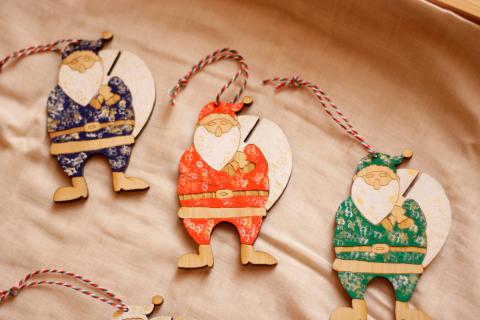 贈るサンタオーナメント（ペイントなし）[943]