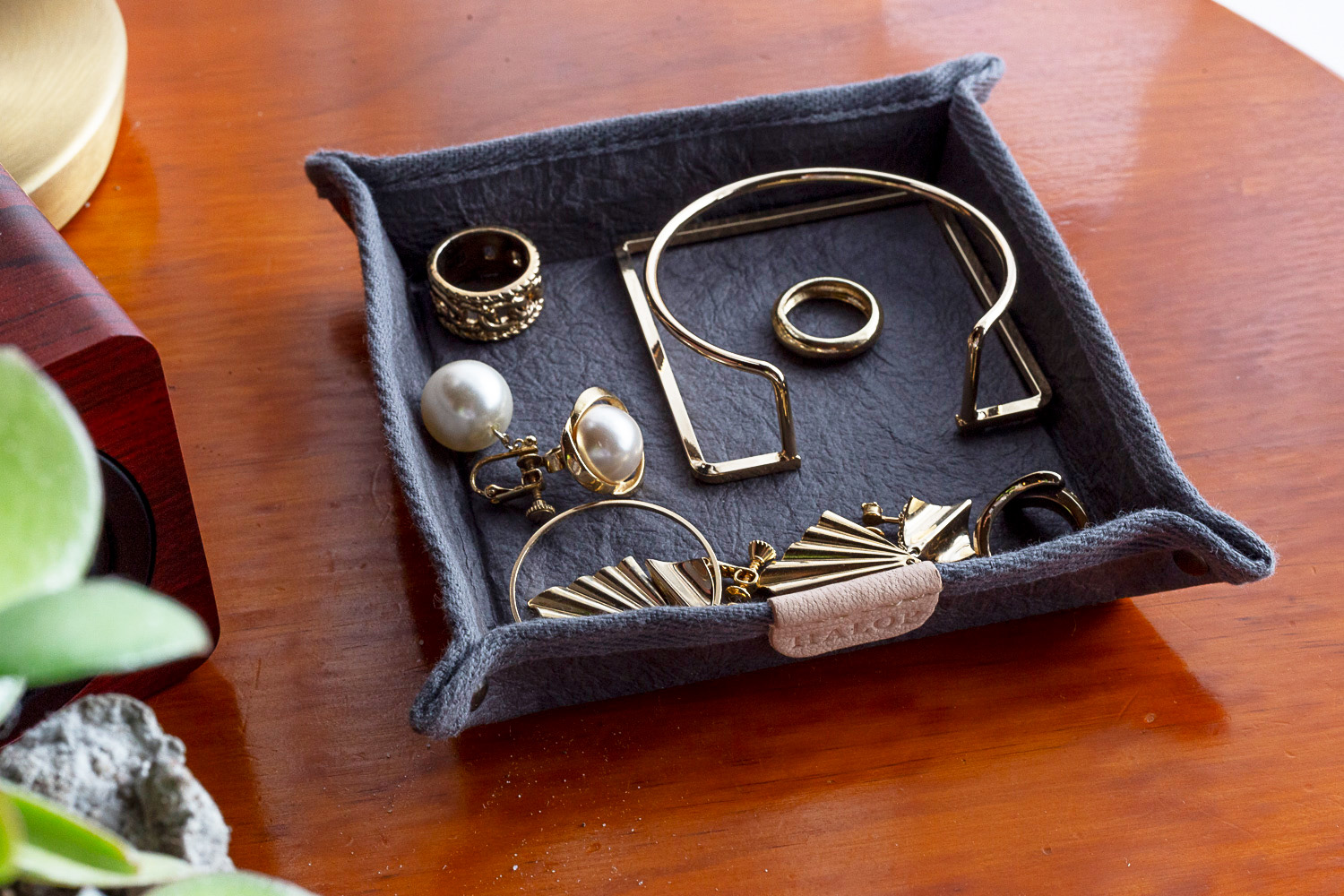 和紙のスクエアトレイ（グレー） HALOP ハロップ  多可町 杉原紙 [1151] グレー