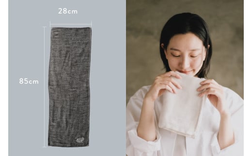 [こなゆき] 3重ガーゼフェイスタオル グレー サメ柄(ワンポイント) 白銀 [1167] グレー  グレー サメ柄 白銀