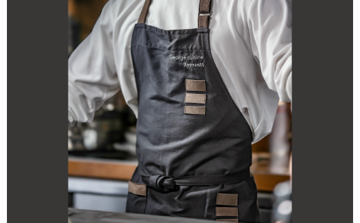 THE TABLIER（ザ・タブリエ）George cuisine×SEWING TAKEUCHI エプロン Chef 墨黒 墨黒 Chef 墨黒