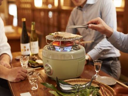 【多可町×加西市】アラジン カセットコンロ ヒバリン グリーン×播州百日どり 冷凍小分け もも肉・むね肉1.2kg[808] グリーン