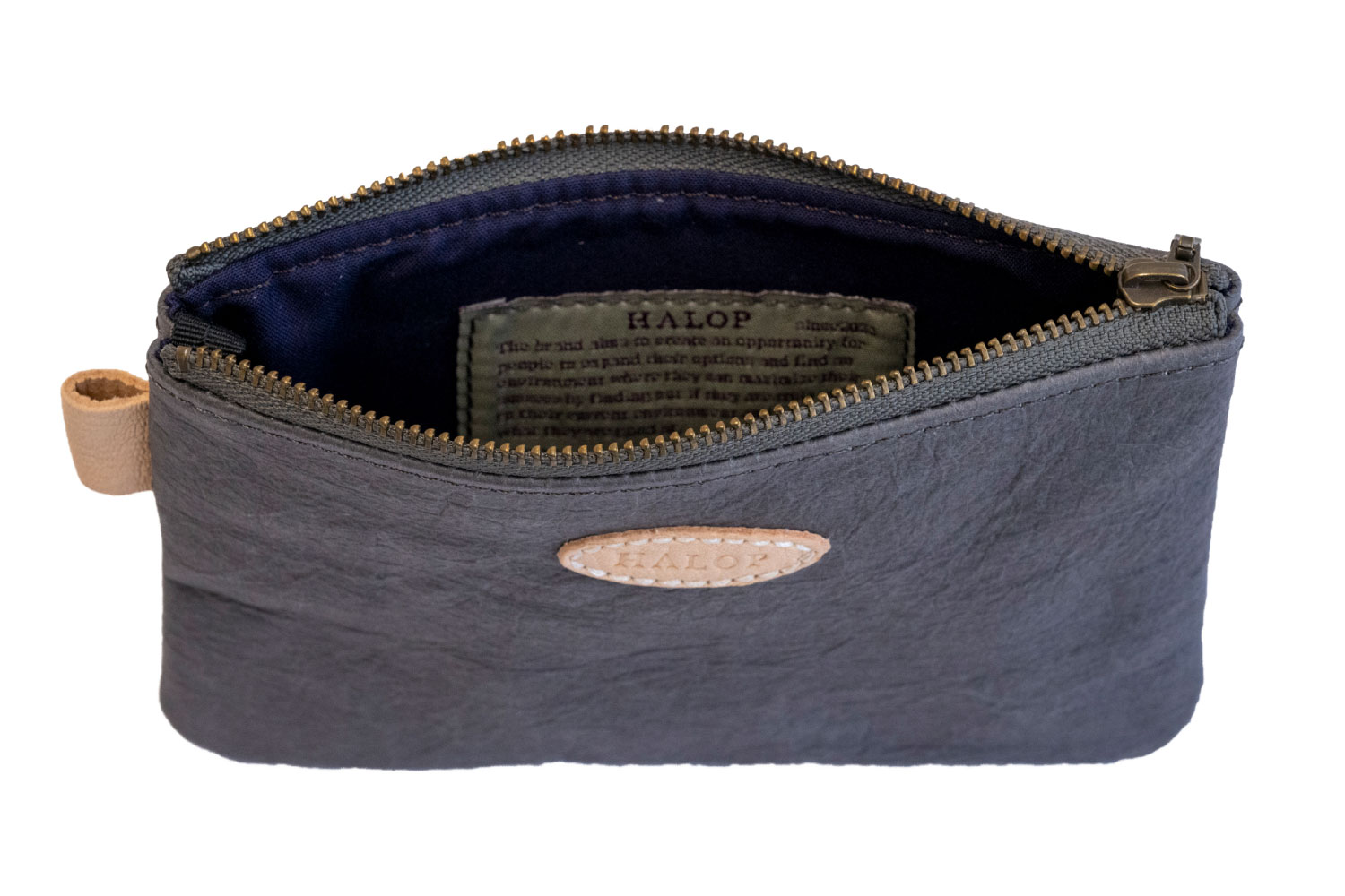 和紙と播州織のポーチS（パープル） HALOP ハロップ  多可町 杉原紙 [1135] パープル S