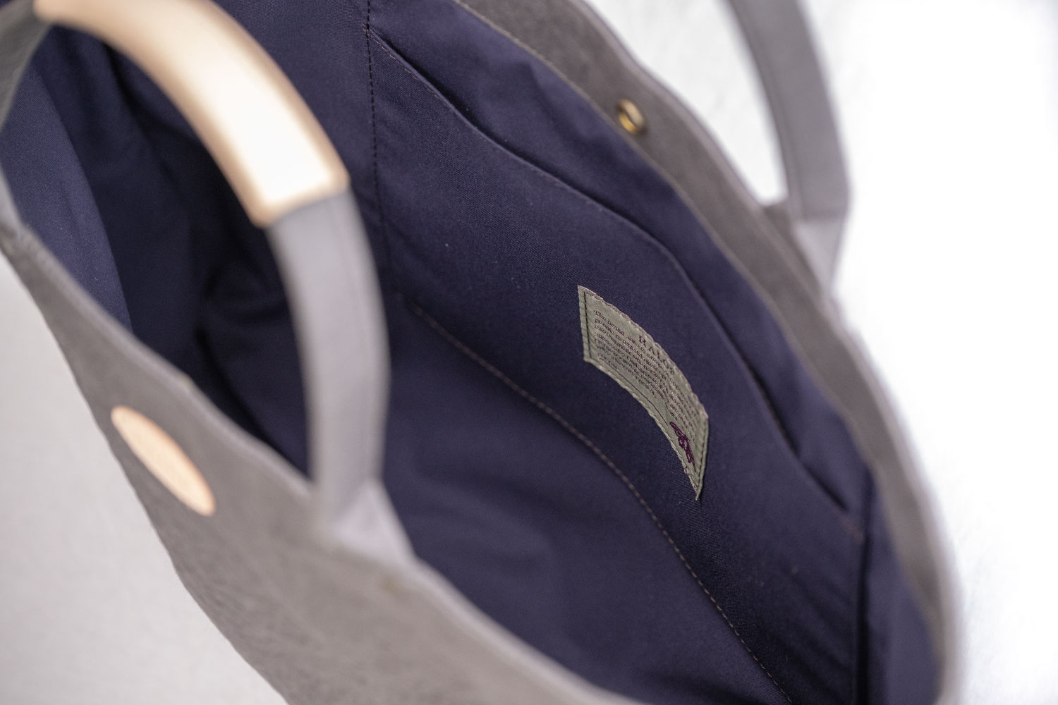 和紙と播州織のハンドバッグM（ホワイト） HALOP ハロップ  多可町 杉原紙 [1158] ホワイト M