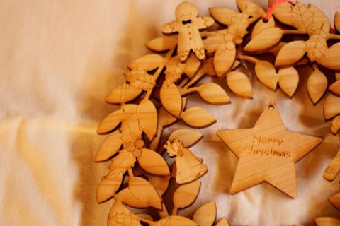 ひのきの香りクリスマスリース（おうちでつくるキット）[947]