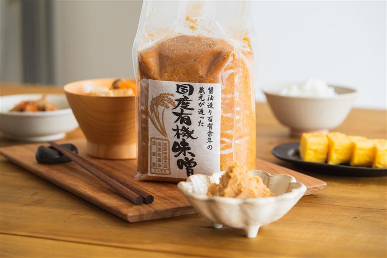 国産有機醤油（濃口500ml×6本）と国産有機味噌（900g×2個）詰合わせ[1014]