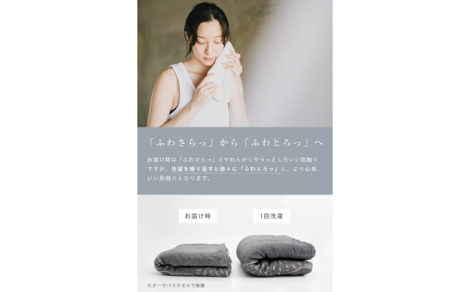 [こなゆき] 3重ガーゼフェイスタオル グレー サメ柄(ワンポイント) 白銀 [1167] グレー  グレー サメ柄 白銀