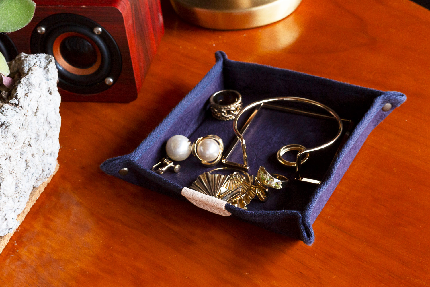 和紙のスクエアトレイ（パープル） HALOP ハロップ  多可町 杉原紙 [1150] パープル