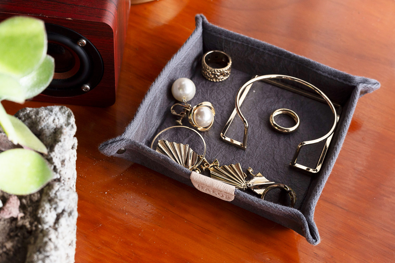 和紙のスクエアトレイ（グレー） HALOP ハロップ  多可町 杉原紙 [1151] グレー