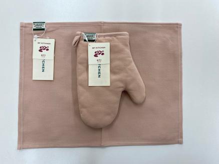 BF KITCHEN　ミトン/ランチョンマット：各1枚（あずき）[995] あずき