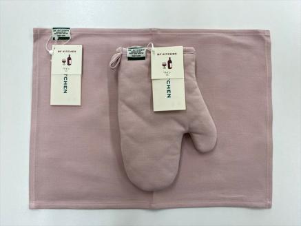 BF KITCHEN　ミトン/ランチョンマット：各1枚（ワイン）[997] ワイン