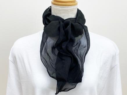 くしゅくしゅマフラー　5018-03（ブラック）[1021] ブラック