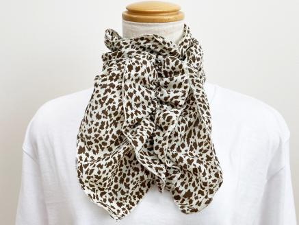 くしゅくしゅマフラー　5017-01（アイボリー）[1022] アイボリー