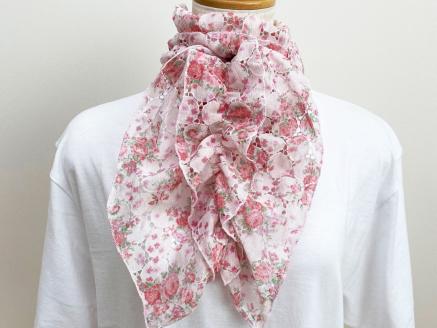 くしゅくしゅマフラー　5020-01（ピンク）[1027] ピンク