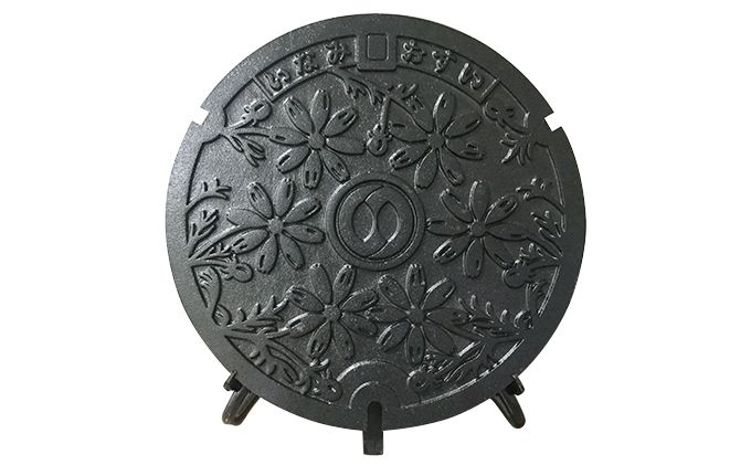 稲美町φ６００マンホール鉄蓋黒蓋