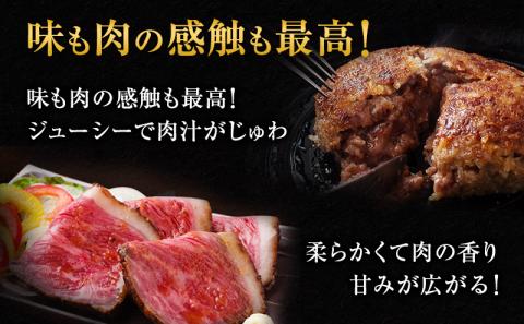黒毛和牛 手ごね ハンバーグ 4個 ＆ ローストビーフ 120g 湯煎 温めるだけ セット 霜降り A5 肉 牛肉 詰め合わせ お肉 和牛 惣菜 おかず