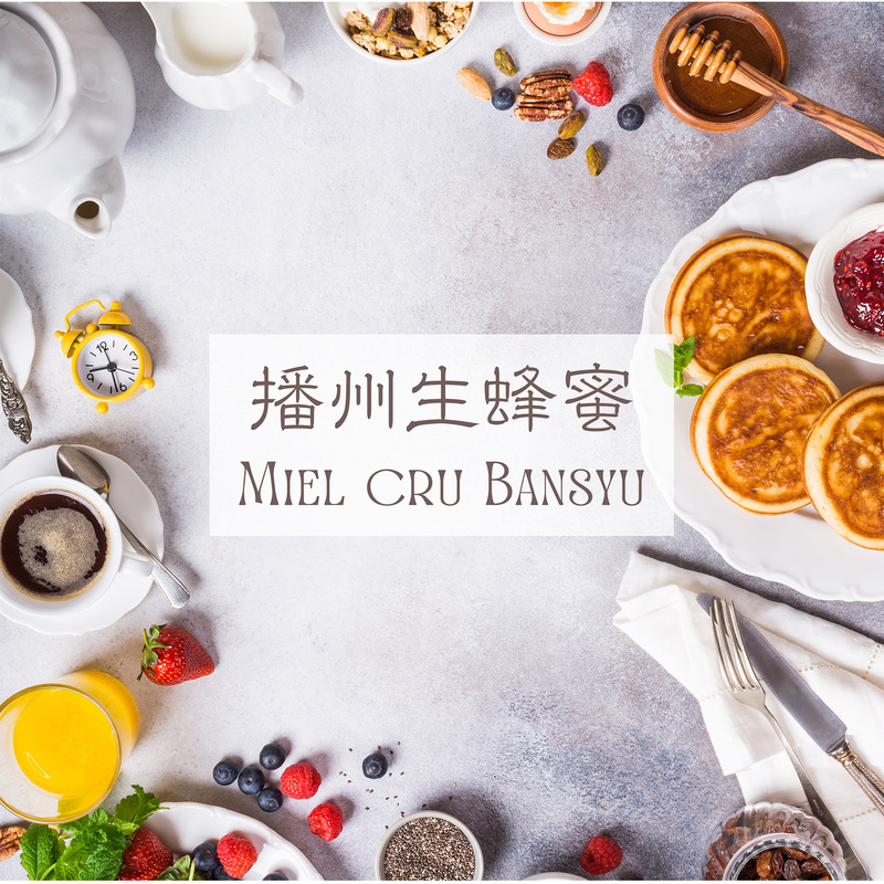 播州生蜂蜜　～Miel cru bansyu　500g / 天然 生蜂蜜 はちみつ 非加熱 ハニー