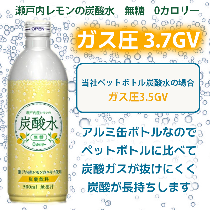 炭酸水 定期便 隔月 6回 レモン 500ml×24本 ソーダ 瀬戸内産 レモンエキス 隔月 6回