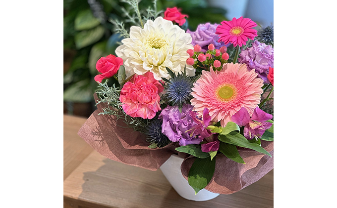 おまかせ フラワーアレンジメント（レッド×ピンク） 母の日 父の日 ギフト お祝い レッド×ピンク