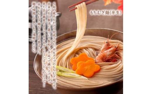 半生もちむぎ麺徳用セット 1kg×2袋 半生麺 徳用 もち麦 もちむぎ麺 五つ星ひょうご選定商品