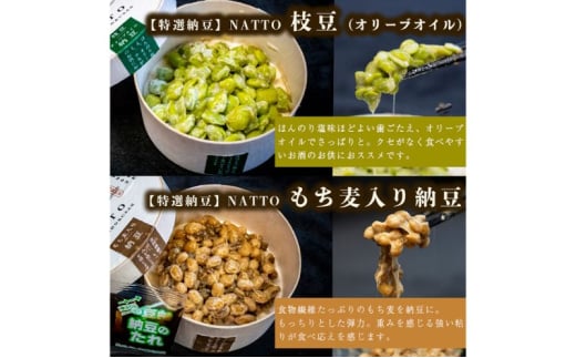 納豆 NATTO 高級国産納豆8種食べ比べセット 9個入り なっとう 丹波産 わさび 黒みつ 赤大豆 パンダ豆 もち麦 枝豆 ピスタチオ 有機大豆 9個入り