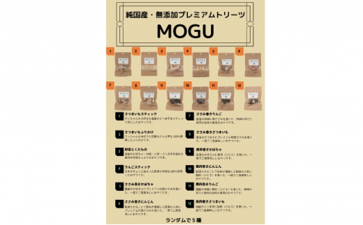 【愛犬用】純国産･無添加プレミアムトリーツMOGU 国産野菜＆果物5種詰め合わせセット 愛犬用 ペットフード 国産 ドッグフード 野菜＆果物