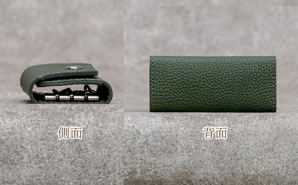 本革 スリムキーケース３連 日本製 革製品 レザー コンパクト Liete vivid ブラック ブラック