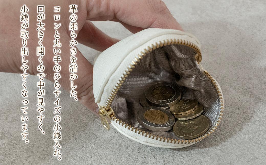 本革 ラウンドミニポーチ 日本製 レザー 革製品 小銭入れ コインケース 小物 収納 Liete vivid オリーブ オリーブ