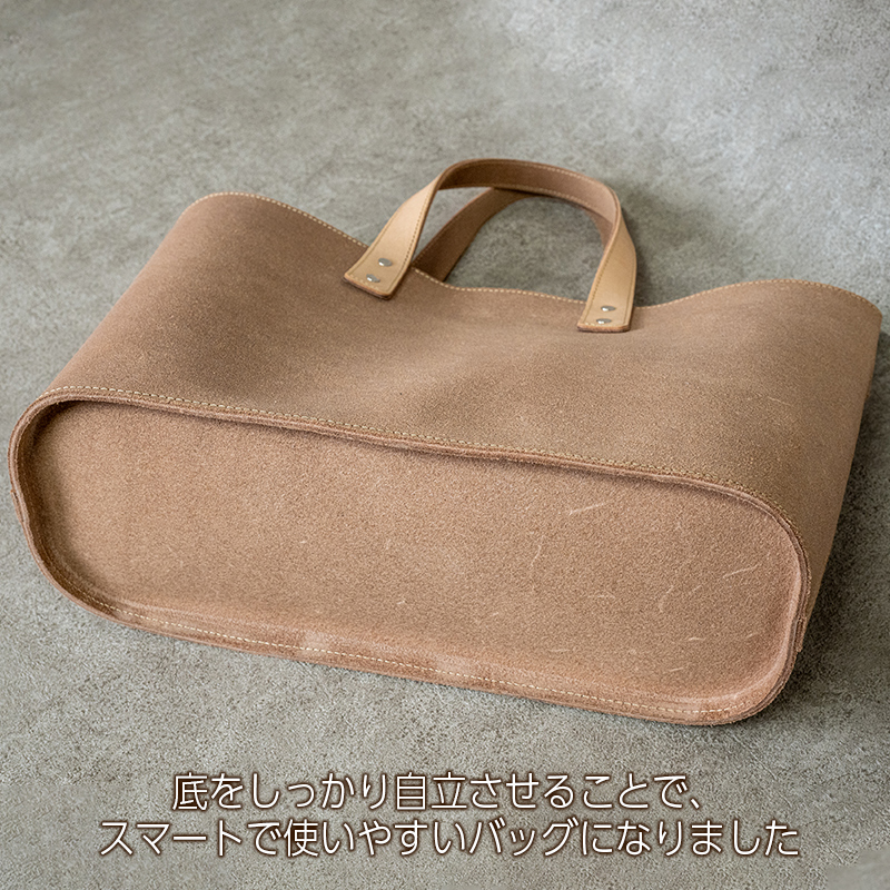 床革 オーバルトートバッグ 日本製 革製品 本革 レザー 手作り WH-06