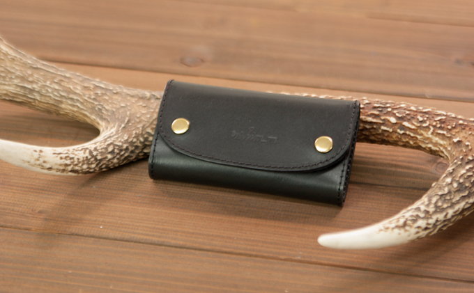 本革 キーケース 日本製 レザー 革製品 高級 Bliss ピット鞣し WH-08 ブラック ブラック